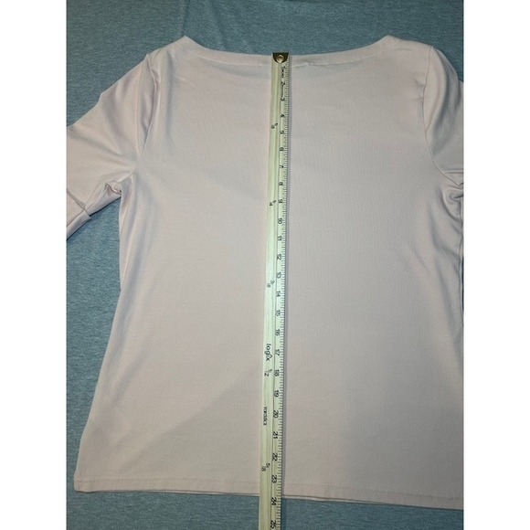 LAUREN Ralph Lauren Womens Pink Boat Neck Cuffed Sleeve T Shirt Top XL - Picture 8 of 10